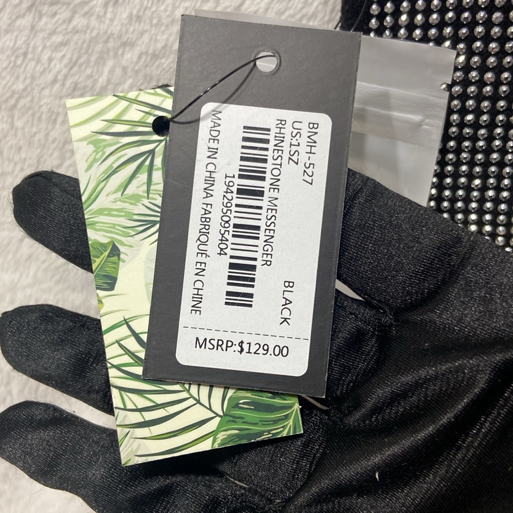 Bradley Mishka Black and Silver Clutch NWT - Picture 3 of 11